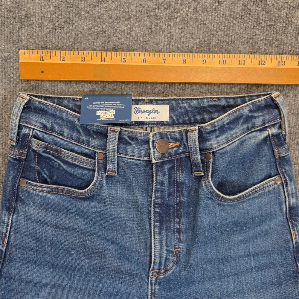 Wrangler Riding Jean Women 27x36 Blue High Rise Bootcut Rodeo Lillian‎ 112367607